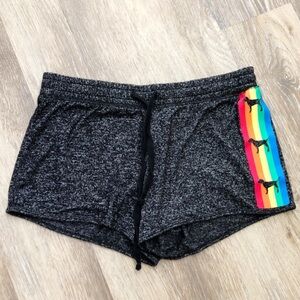 PINK Victoria’s Secret Sleep Shorts Sz S rainbow dog logo pride
